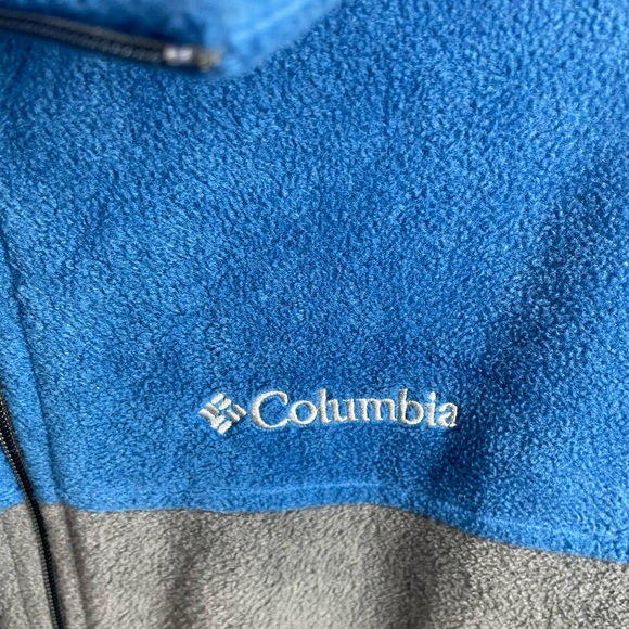 Men’s Columbia Full Zip Fleece Jacket Blue / Gray Size L - Picture 4 of 13